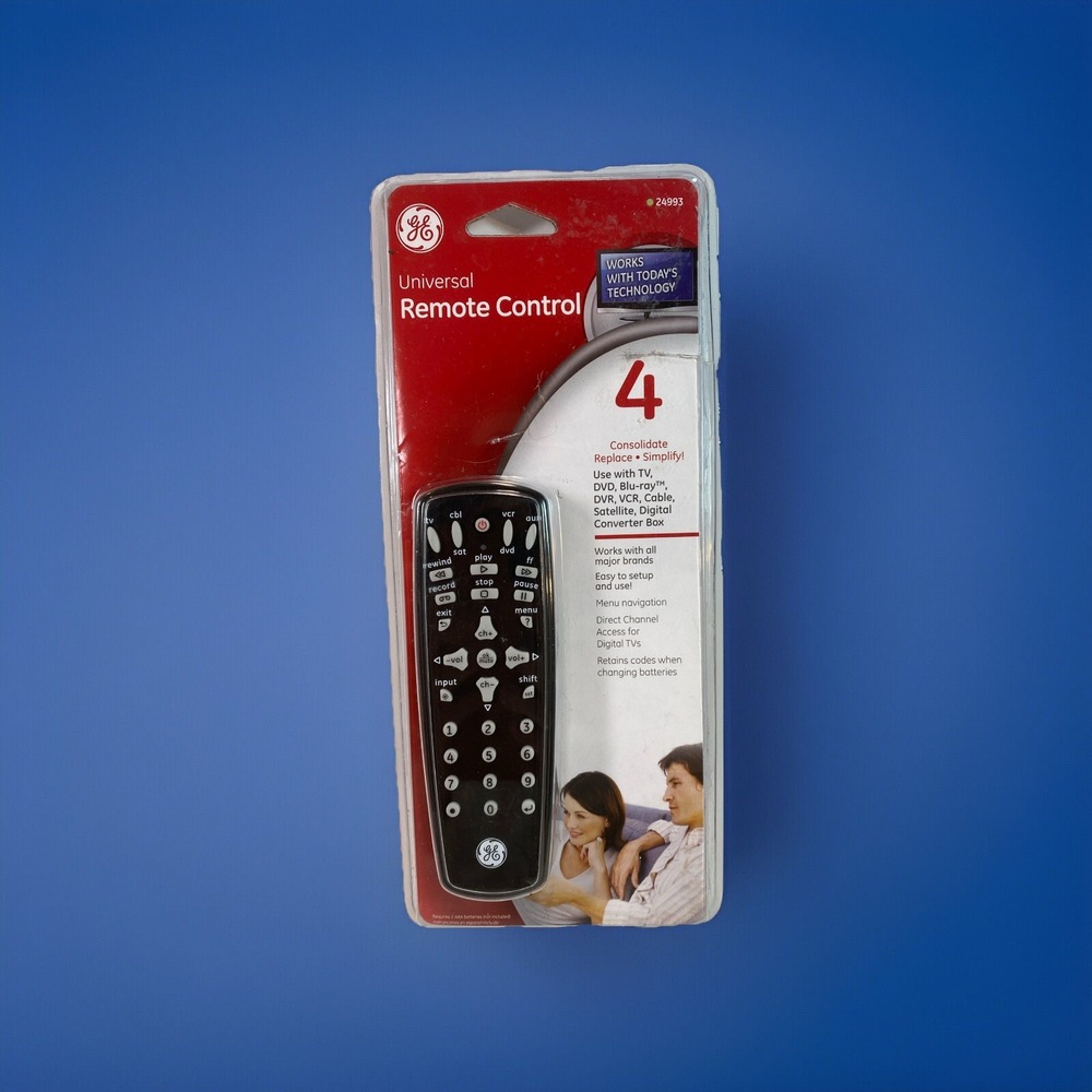 New GE Universal‎ Remote Control 4 Devices TV Blu-Ray DVR Cable Satellite